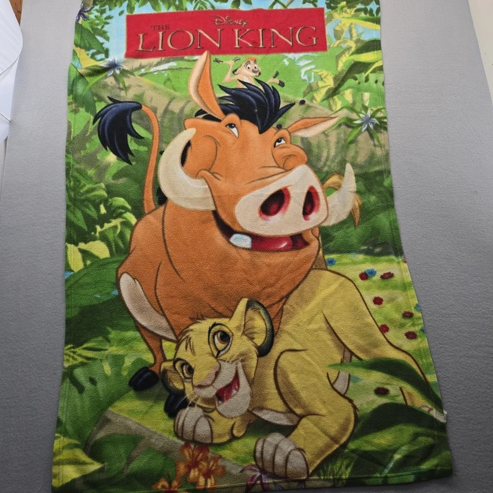 Vintage 90s‎ Lion King  Fleece Blanket 32x48 Disney  Throw